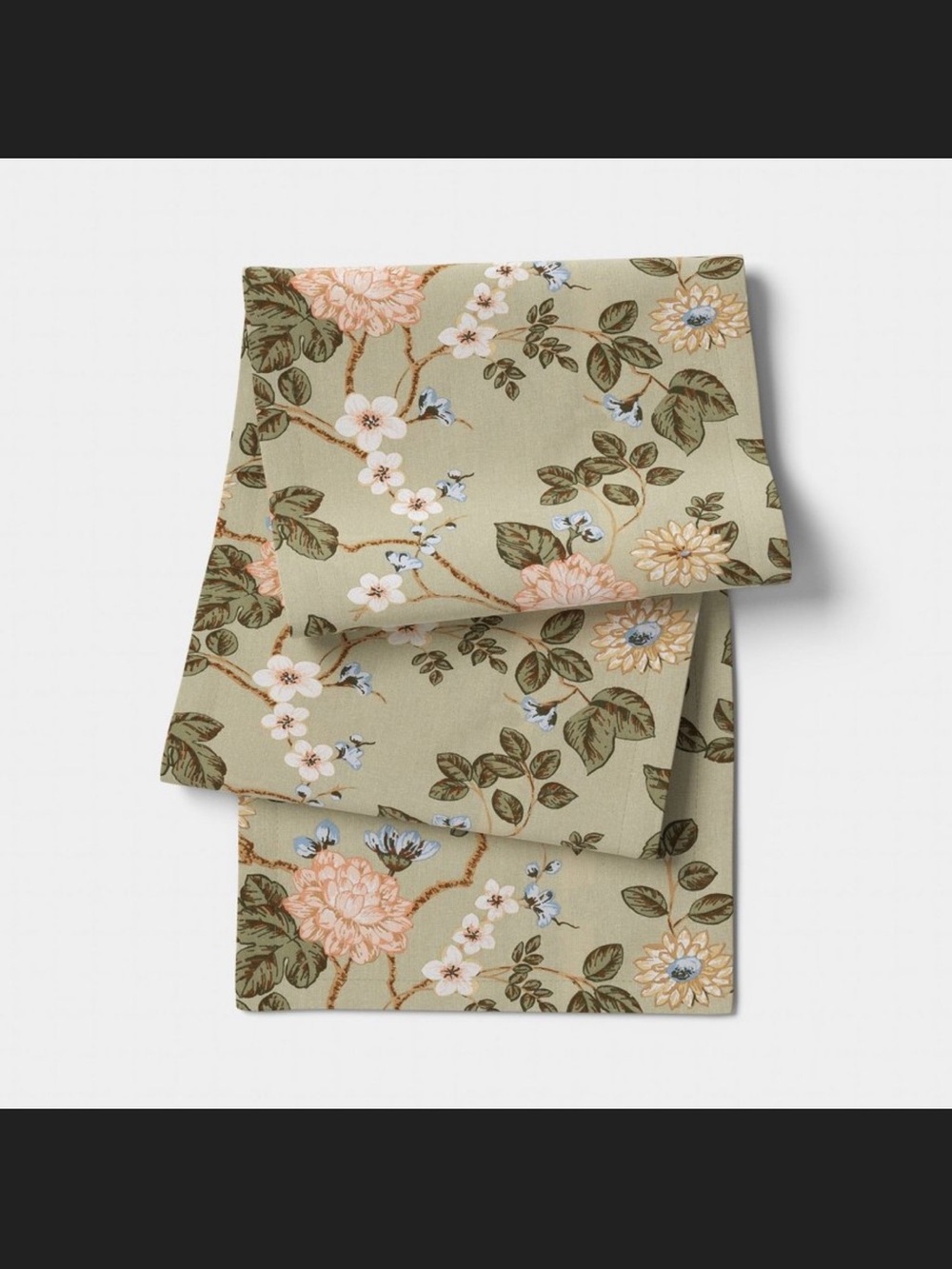 Threshold Floral Garden Table Runner in Sage Green
